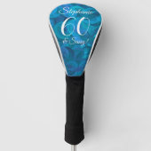 Elegant Ocean Blue 60 und Sassy Birthday Party Golf Headcover (Vorderseite)