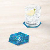 Elegant Ocean Blue 80 und Phantastische Geburtstag Untersetzer (Vor Ort)