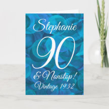 Elegant Ocean Blue 90 & Nonstop Geburtstag