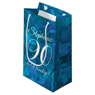 Elegant Ocean Blue 90 und Nonstop Geburtstagsparty Kleine Geschenktüte