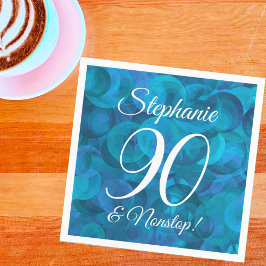 Elegant Ocean Blue 90 und Nonstop Geburtstagsparty Serviette