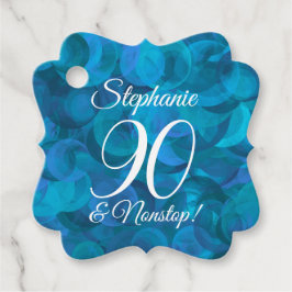 Elegant Ocean Blue 90 und Phantastische Geburtstag Geschenkanhänger