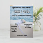 Elegant Ocean Wedding Invitation | Beach Theme | E Einladung (Stehend Vorderseite)