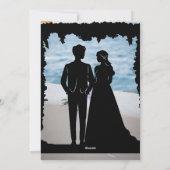 Elegant Ocean Wedding Invitation | Beach Theme | E Einladung (Rückseite)