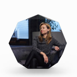 Elegant Octagon Photo Block for Office Branding