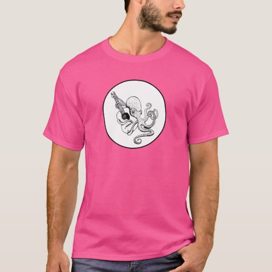 Elegant Octopus Guitarist T-Shirt (Vorderseite)