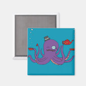 Elegant Octopus Magnet (Vorderseite/Rückseite)