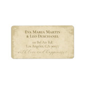 Elegant Off-White Grunge Edge-Adresse Adressaufkleber (Vorne)