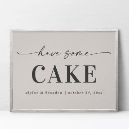Elegant Off-White haben etwas Kuchen-Hochzeit-Zeic Poster