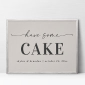 Elegant Off-White haben etwas Kuchen-Hochzeit-Zeic Poster
