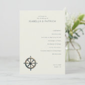 Elegant Off-White Nautical Wheel Programm (Stehend Vorderseite)