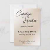 Elegant Off White Wedding Save The Date (Vorderseite)