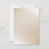 Elegant Off White Wedding Save The Date (Rückseite)