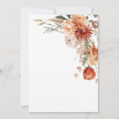 Elegant Oh Baby Boho Terracota Floral Baby Shower Einladung (Rückseite)