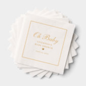 Elegant Oh Baby Script Calligraphy Baby Shower Servietten Mit Folie (Insitu (Gestapelt))