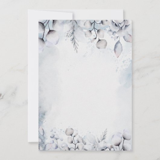 Elegant Oh Deer! Neutrale Baby-Dusche für das Wint Einladung (Rückseite)