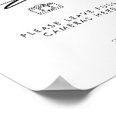 Elegant Oh Snap Disposable Camera Wedding Poster (Ecke)