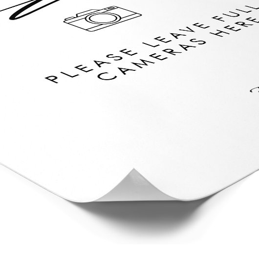 Elegant Oh Snap Disposable Camera Wedding Poster (Ecke)