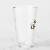 Elegant Old English Lettering Frohe Weihnachten Glas (Rechts)