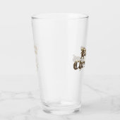 Elegant Old English Lettering Frohe Weihnachten Glas (Rechts)