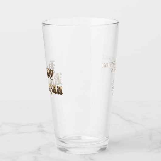 Elegant Old English Lettering Happy Kwanzaa Glas (Links)