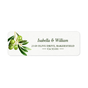 Elegant Olive Boho Garden Summer Wedding Address