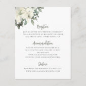 Elegant Olive Green Floral Wedding Enclosure Card Begleitkarte (Vorderseite)
