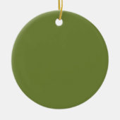 Elegant Olive Green Solid Christmas Keramik Ornament (Vorne)