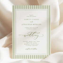 Elegant Olive Green Wedding Invitation Einladung