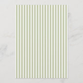 Elegant Olive Green Wedding Invitation Einladung (Rückseite)