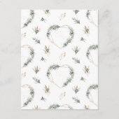 Elegant Olive Grove Boho Wedding Guest Details Begleitkarte (Rückseite)