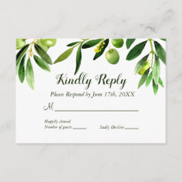 Elegant Olive Leaf Boho Garden UAWG Einladung