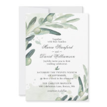 Elegant Olive Sprig Branch Grüne Hochzeit