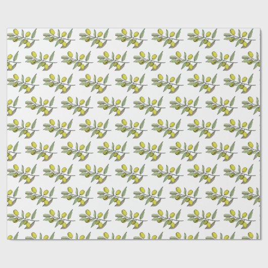 Elegant Olives Geschenkpapier (Flach)