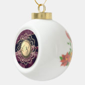 Elegant OM Mandala Marble Keramik Ball Christma Keramik Kugel-Ornament (Rechts)