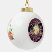 Elegant OM Mandala Marble Keramik Ball Christma Kugel-Ornament (Links)