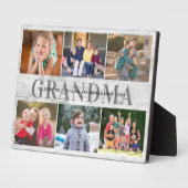 Elegant Oma 6 Foto Collage Wood Mother Day Fotoplatte (Seite)