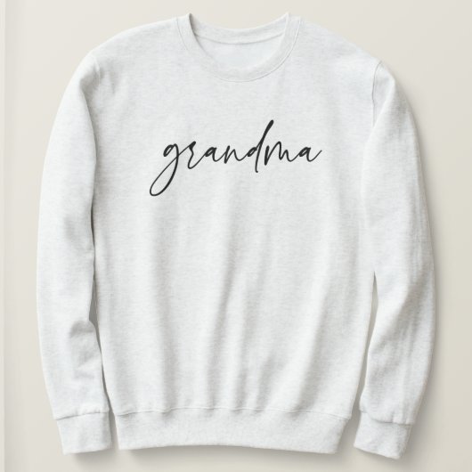 Elegant Oma Script Typografy Oma Geschenke Sweatshirt (Design vorne)