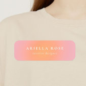 Elegant Ombre Blush Pink Minimalistisch Beruflich Namensschild