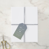 Elegant Ombre Dusty Blue & Green Wedding Vielen Da Geschenkanhänger (Mit Garn)