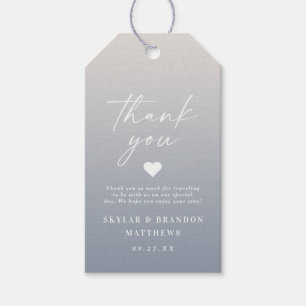 Elegant Ombre Dusty Blue & Ivory Wedding Vielen Da Geschenkanhänger