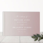 Elegant Ombre Dusty Mauve & Off-White Wedding Gästebuch