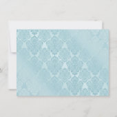 Elegant Ombre Floral Blue Baby Shower Einladung (Rückseite)