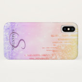 Elegant Ombre Glitzer Tropfen Case-Mate iPhone Hülle (Rückseite (Horizontal))