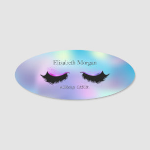 Elegant Ombre Holographic Imitats Lashes Namensschild