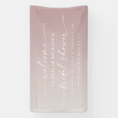 Elegant Ombre Mauve & Ivory Brautparty Willkommen Banner (Vertikal)