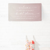 Elegant Ombre Mauve & Ivory Brautparty Willkommen Banner (InSitu)