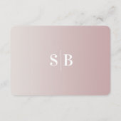 Elegant Ombre Off-White & Mauve Wedding Details Begleitkarte (Rückseite)