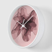 Elegant Ombre Pink Layers Square Wall Clock Uhr (Winkel)