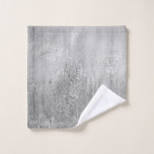 Elegant Ombre Silver Glittery Badhandtuch Set (Waschlappen)